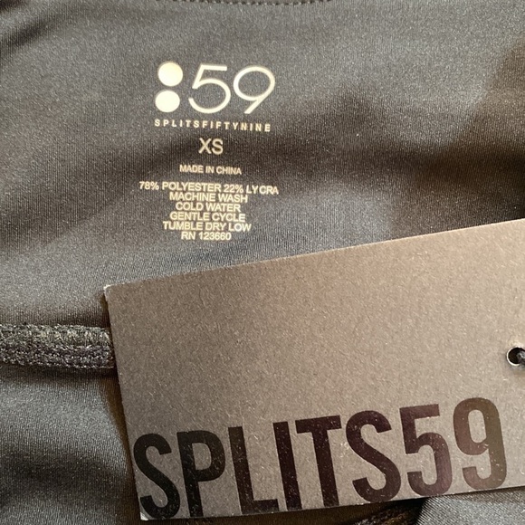 Splits59 Black Leggings with Gold Stripes - Picture 3 of 10